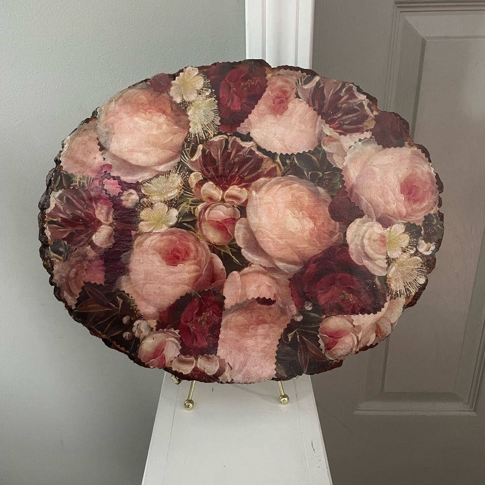 Wooden flower centerpiece